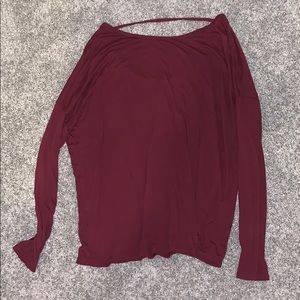 Burgundy long sleeved shirt